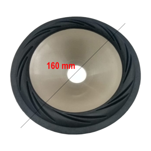 Cone P/ Alto Falante Subwoofer 6'' Polegadas Borda Borracha